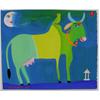 Striped Cow & Green Bird by Christopher Corr