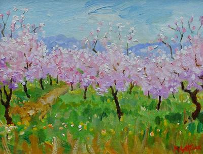 Almond Blossom, Jalon Valley, Spain by Marcel Gatteaux