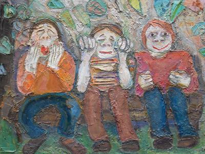Boys On A Bench by Joanne Hodgen