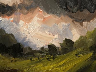 Setting Sun, Near Guzance by Robert Newton