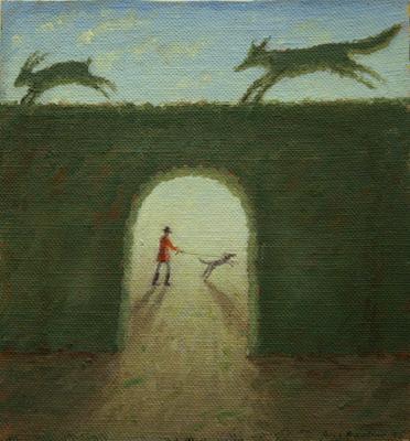 Hare, Fox & Leaping Hound by Greg Becker