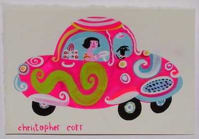 Zingy Pink Car by Christopher Corr