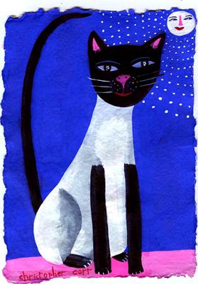 Sitting Siamese In The Moonlight by Christopher Corr