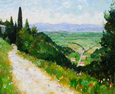 Road From Venasque, Provence by Marcel Gatteaux