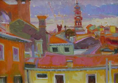 Venice, San Bartolomeo (Yellow) by Isobel Johnstone