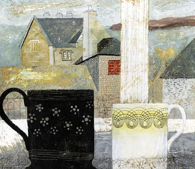 Manor Farm: Ravilious Mug by Jonathan Christie