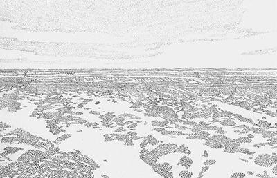 Sky And Earth Drawing 1 by David Harker