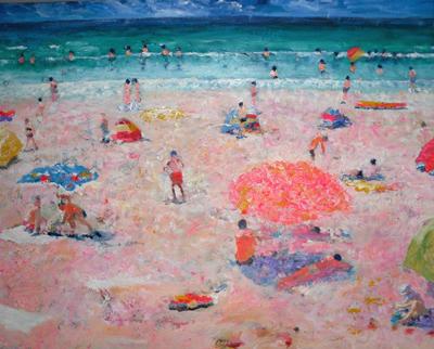 Cornish Beach, Pink Light by Will Smith