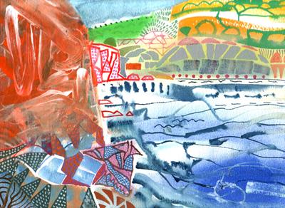 High Tide, Hope Cove by David Wiseman