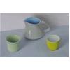 Green, Grey & Yellow With Grey & Pink by David Stubbs