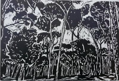 Trees In The Borghese Gardens by Paul Finn
