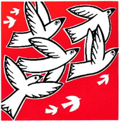 The Lino Bird X by Linda Farquharson