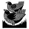 The Lino Bird III by Linda Farquharson