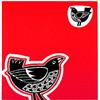 The Lino Bird II by Linda Farquharson
