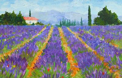 Lavender Field, Bonnieux, Provence by Marcel Gatteaux