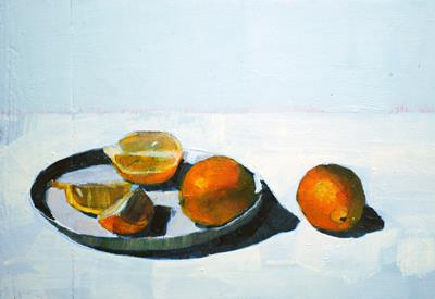 Lemons On A Plate by Susan Ashworth