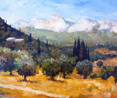 Olive Grove, Samos, Greece by Marcel Gatteaux