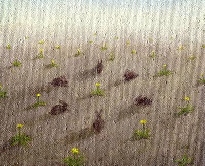 Rabbits & Dandelions by Greg Becker