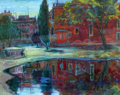Venice, Campo San Polo Flooded by Isobel Johnstone