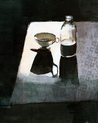 Milk Bottle, Cup & Pattern by Susan Ashworth