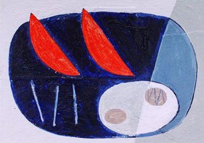 Blue Scheme On A Plate by James Read