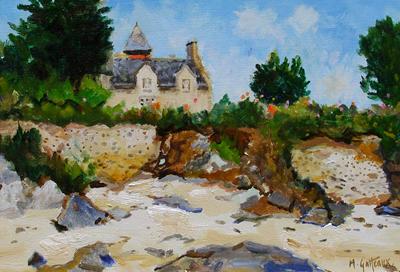 House By The Sea, Cap Coz, Brittany by Marcel Gatteaux