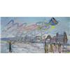 Kite Flying, Pensarn Beach by David Lloyd Griffith