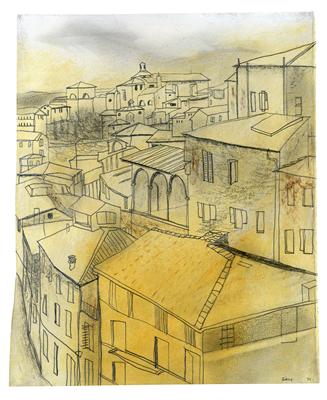 Siena Rooftops After Storm by Jonathan Christie