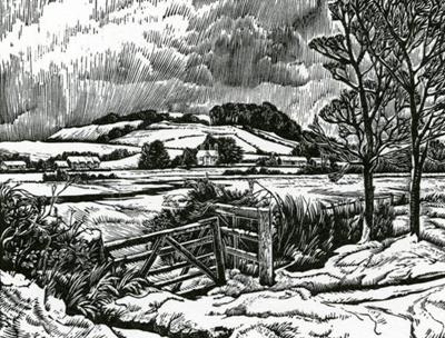 Old Sarum In Winter by Howard Phipps