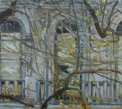 Elgin Crescent, Silver Maple by Isobel Johnstone