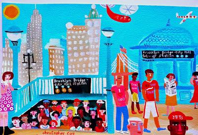 At Brooklyn Bridge Subway Station by Christopher Corr