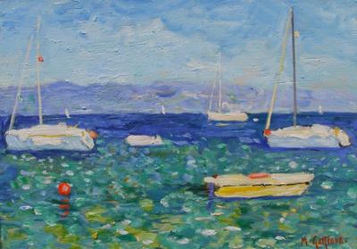 Boats, Paxos by Marcel Gatteaux