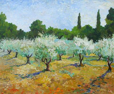 Olive Grove, Mazan, Provence by Marcel Gatteaux