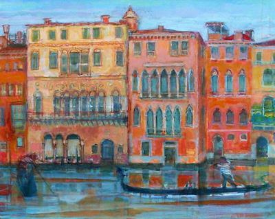 Venice, Grand Canal With Ca' da Mosto by Isobel Johnstone