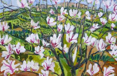 Pienza Magnolias by Paul Finn