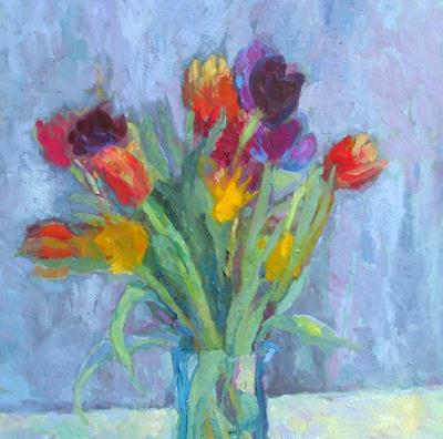 Rainbow Tulips by Isobel Johnstone