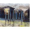 Venice, Blue Poles, Grand Canal by Isobel Johnstone