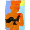 Boy With Black Rooster by Christopher Corr