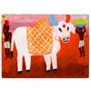 White Cow In An Orange Coat by Christopher Corr