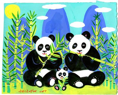 Panda Family by Christopher Corr