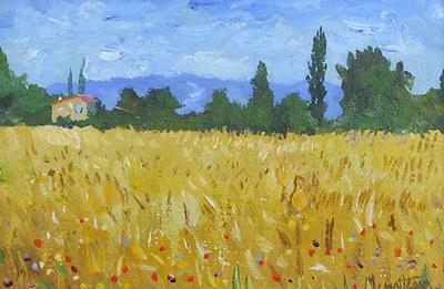 Wheatfield, Mazan, Provence by Marcel Gatteaux