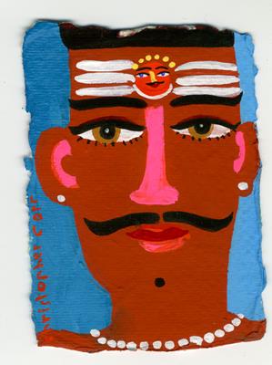 Portrait Of A Sadu, Follower Of Shiva by Christopher Corr