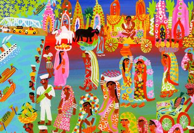 Kolkatta Street Market & The Hoogly River by Christopher Corr
