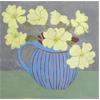 Striped Jug & Primroses by Debbie George