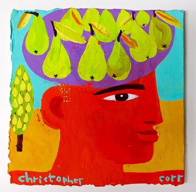 Man With Yellow Green Pears by Christopher Corr
