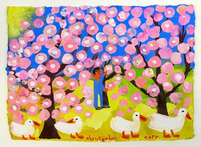 Ducks & Blossom Near Montclus by Christopher Corr