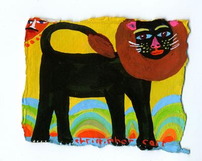 Black lion with a brown mane by christopher corr  the rowley gallery Black lion with a brown mane by christopher corr  the rowley gallery
