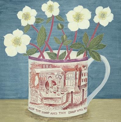 Motto Cup & Hellebores by Debbie George