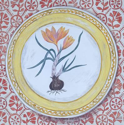 Kettle's Yard Plate With Crocus by Debbie George