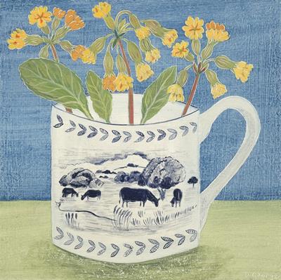Dairy Cup & Cowslips by Debbie George